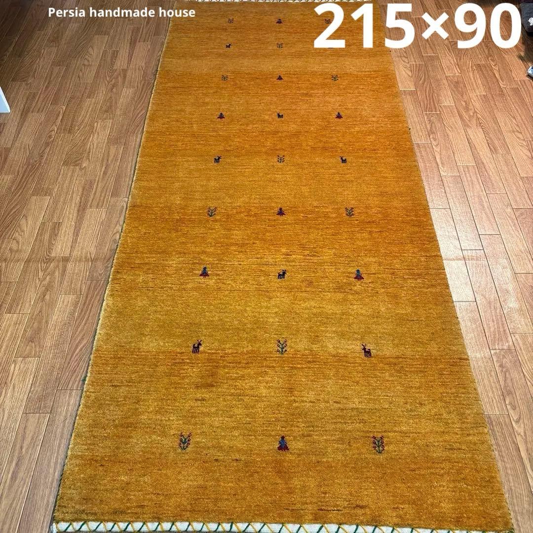 手織りペルシャ絨毯　新品　ギャッベ　215×90 ラグ　カーペット　リズバフ ☆ペルシャ絨毯 手織りギャッベ ラグSサイズ4 | 三越伊勢丹