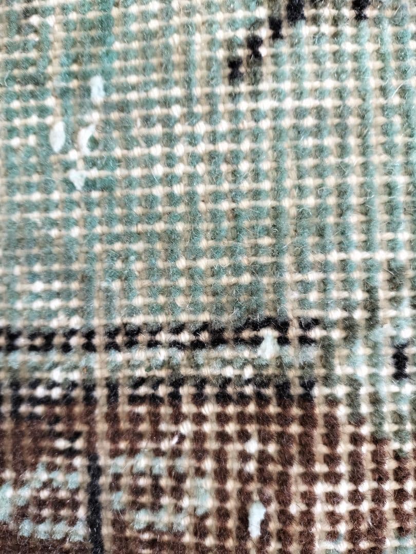 最終価格】エメラルドグリーンオーバーダイ ヴィンテージトルコラグ No