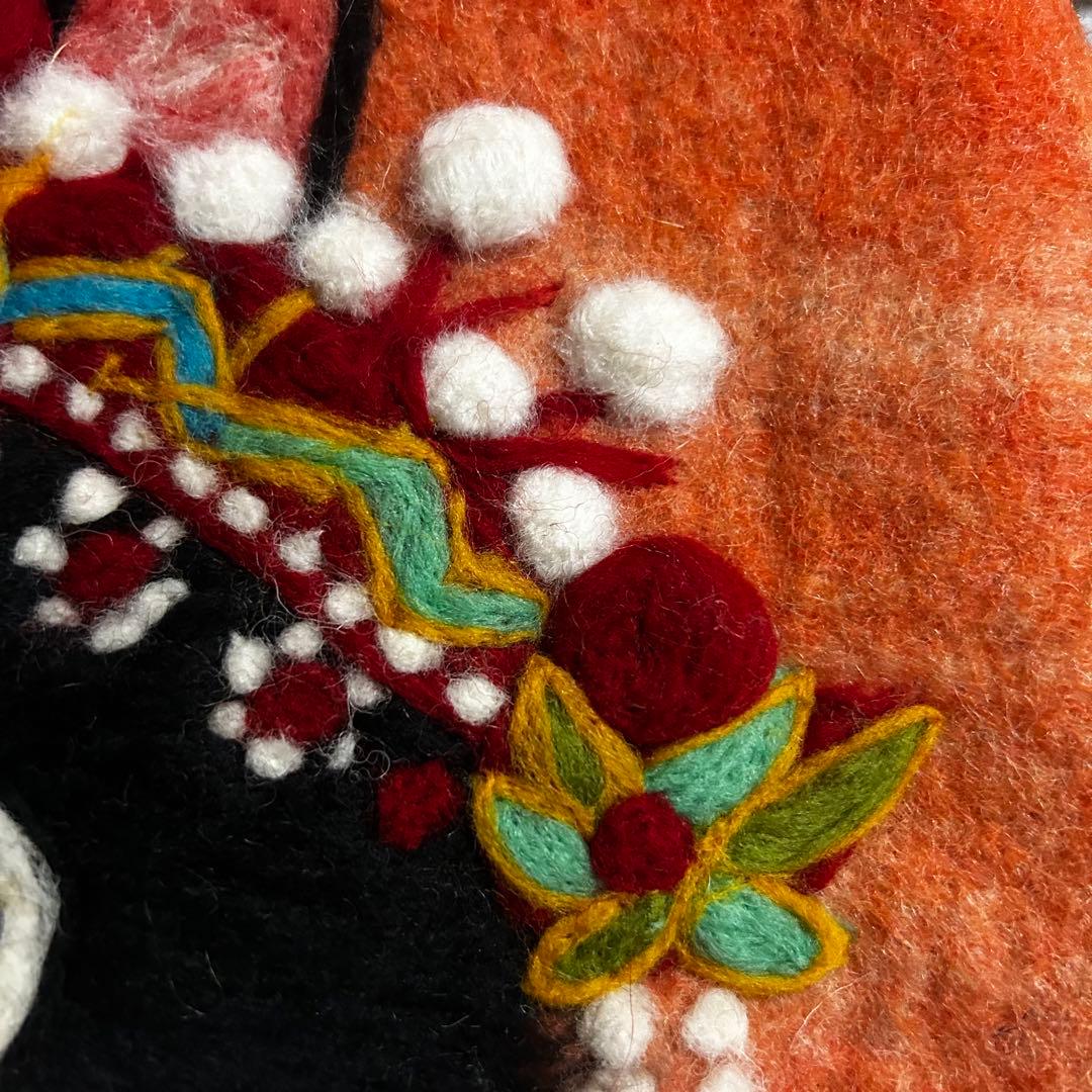 映える✨】羊毛立体フェルトトートバッグ カラフル 猫好き 猫バッグ A4