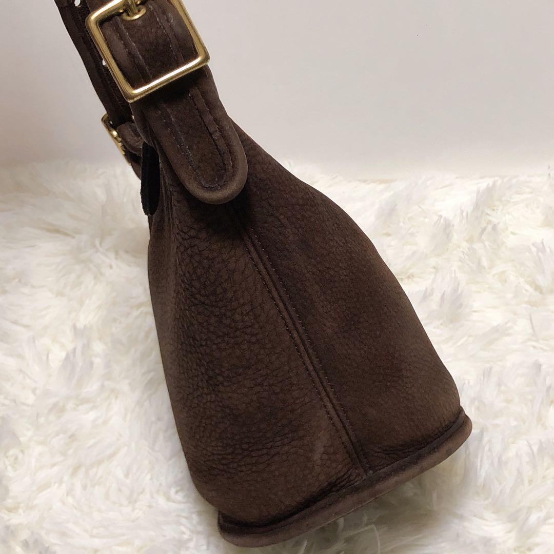 希少品✨️】オールドコーチ ミニショルダーバッグ レザー 巾着型 円型