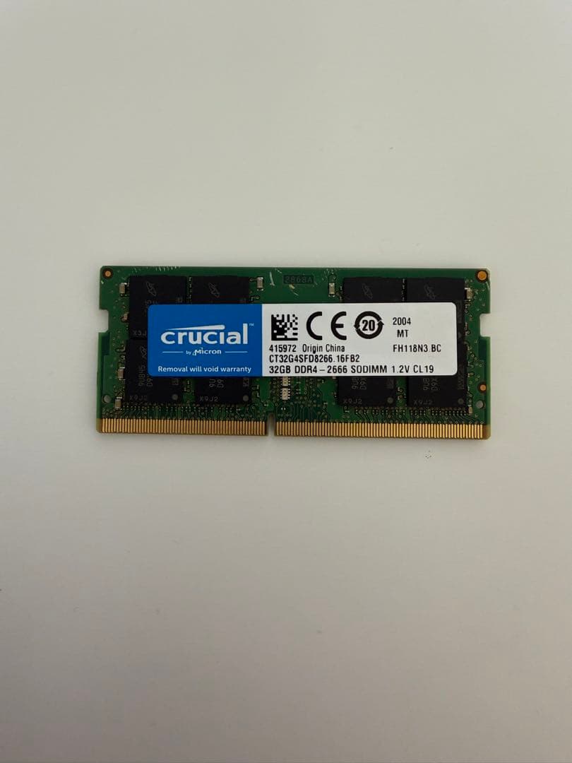 Crucial ノートPC用増設メモリ 32GB DDR4 2666 crucial（クルーシャル） Crucial DDR4デスクトップPC用メモリ 32GB