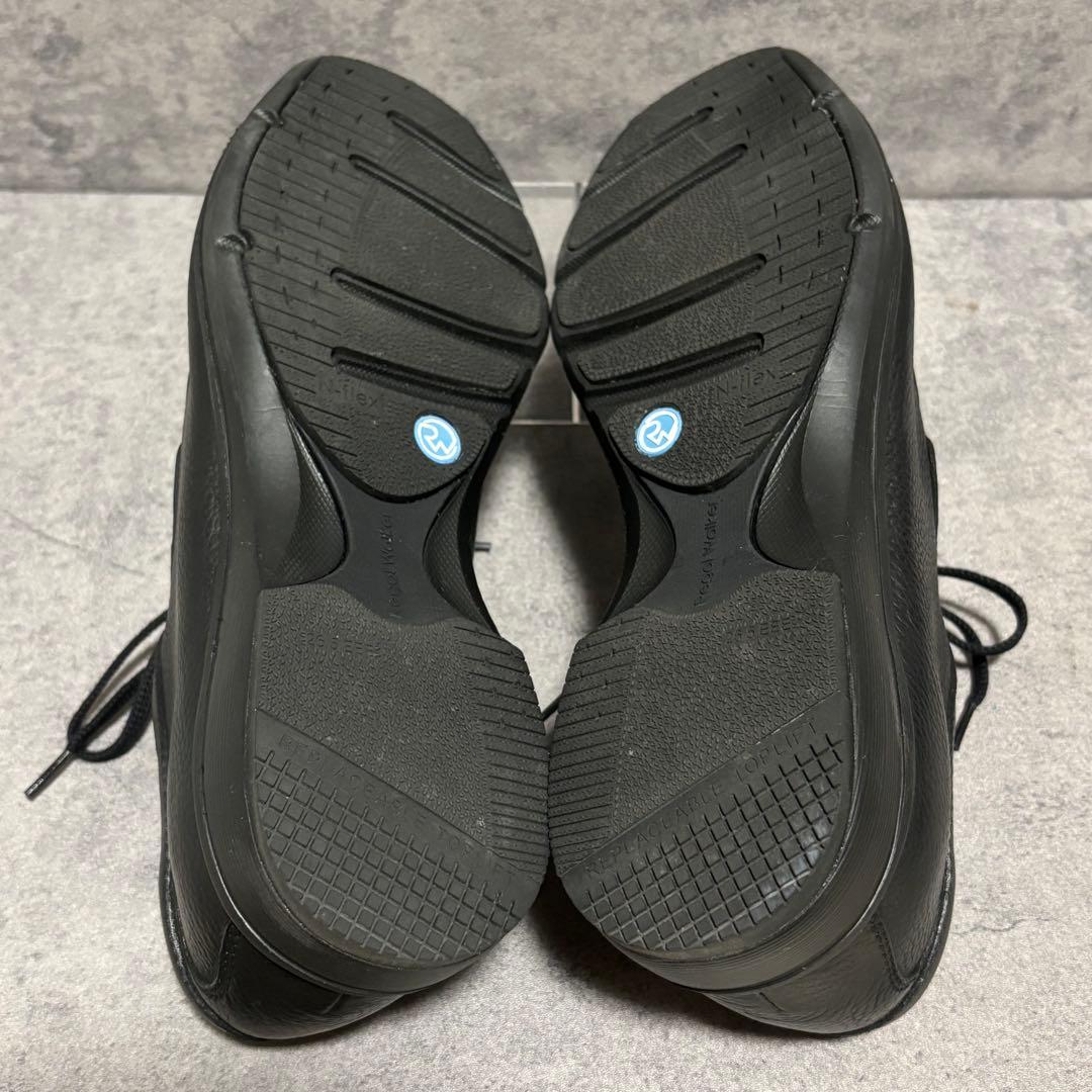 未使用級 リーガルウォーカー レザースニーカー シボ革 ブラック 高級