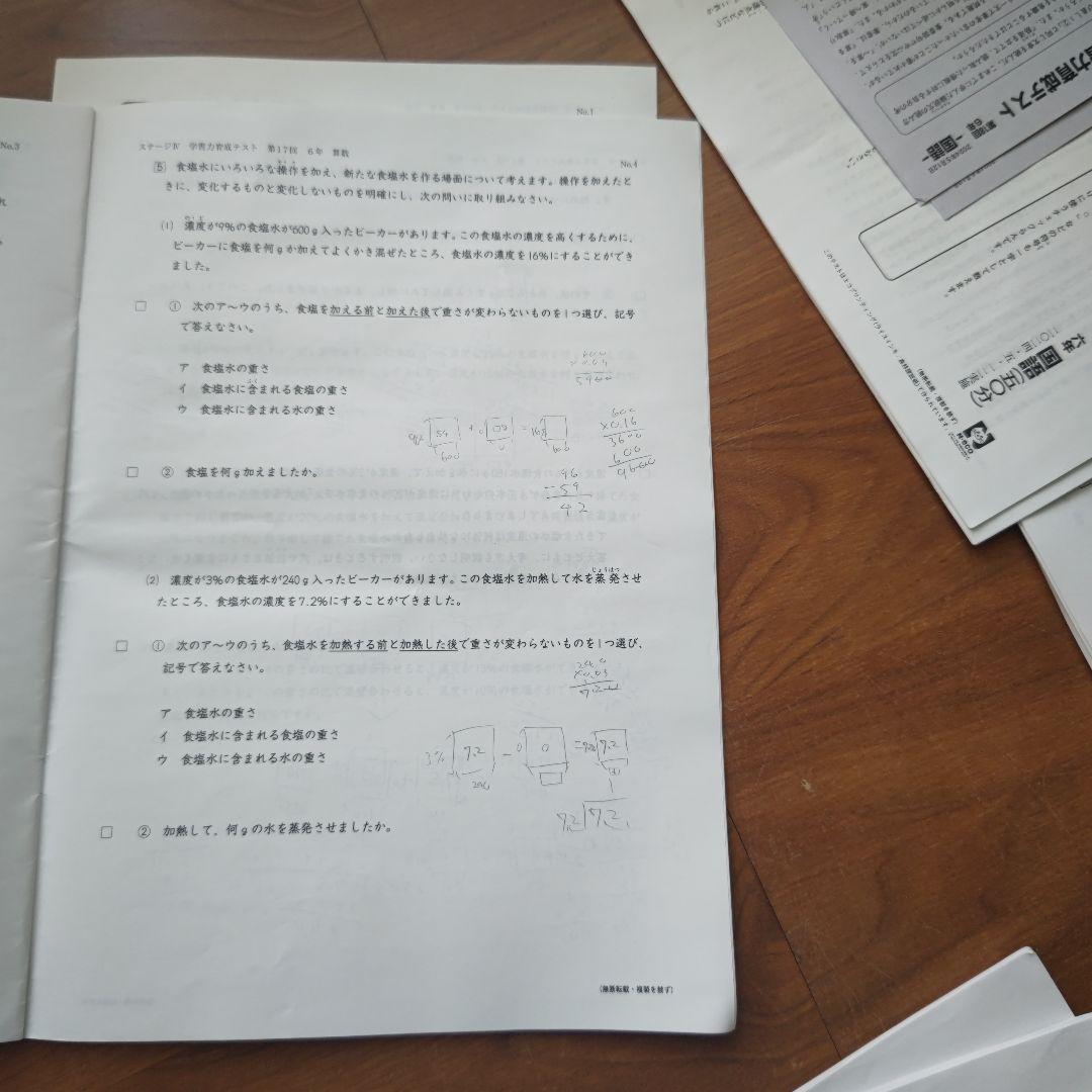 日能研6年生学習力育成テスト2024年度フルセット 2024年度日能研6年生