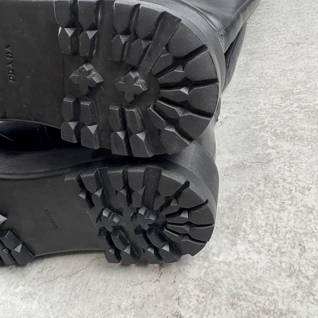 PRADASPORTS プラダスポーツ レザー ロングブーツ 39 ラグソール