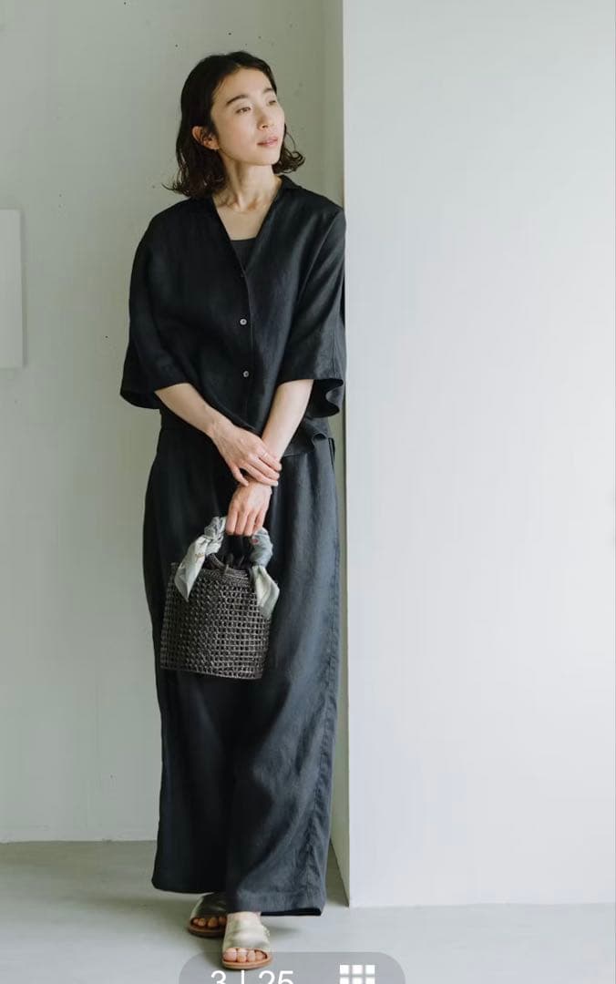 北欧、暮らしの道具店掲載hinthint / アタ素材の透かし編みカゴバッグ