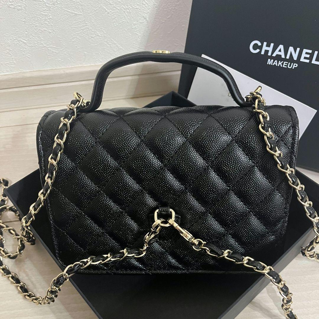 CHANEL ノベルティ 3wayブラック キャビアスキン - メルカリ