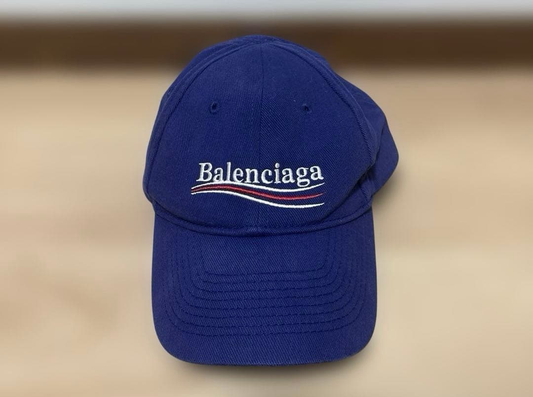 バレンシアガ　キャンペーン　キャップ　ネイビー ダークネイビー/レッド の メンズ 3b Football キャップ | Balenciaga