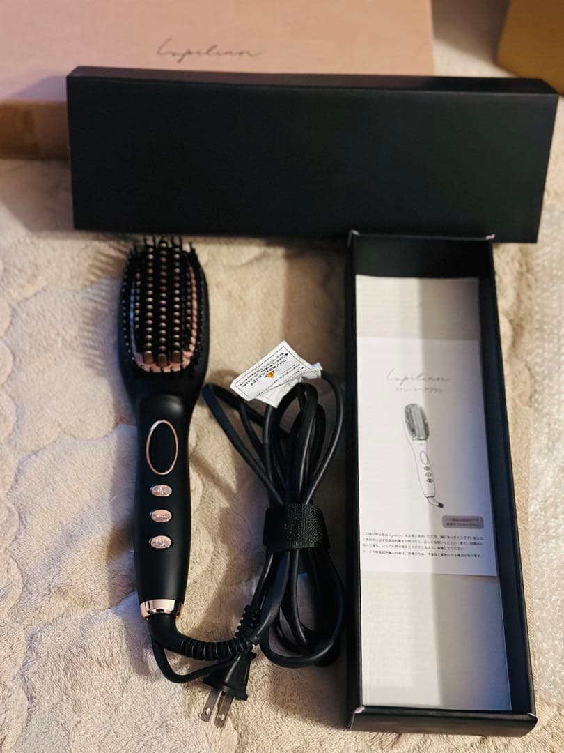 liplean ブラック ブラシヘアアイロン ブラシ型ヘアアイロン ダフニpower | テレビ朝日グループの通販サイト