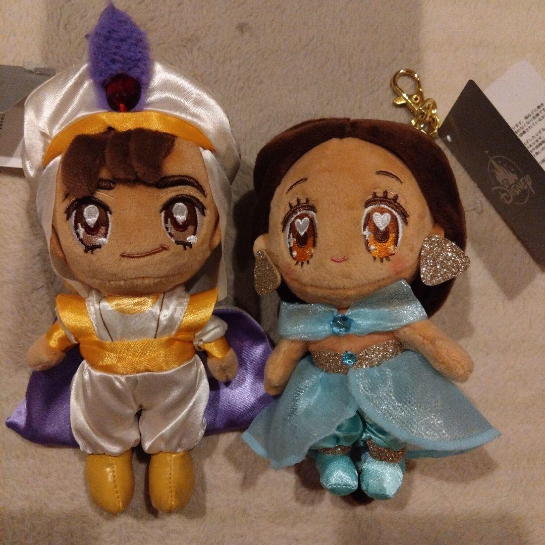 ディズニーストア アラジン&ジャスミンtiny ぬいぐるみキーチェーン