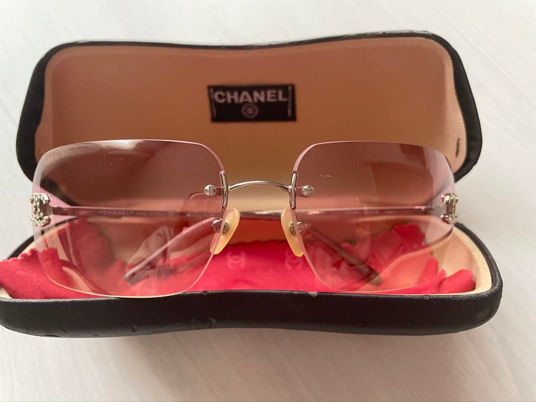 CHANEL シャネル サングラス 62□17 120 4017-D ピンク - メルカリ