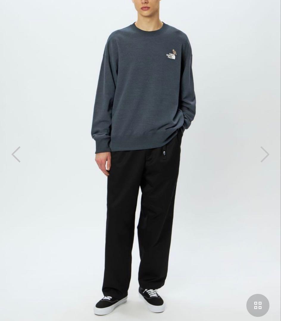 ☆新品未使用 ノースフェイス スウェットLサイズ チャコール フクロウ