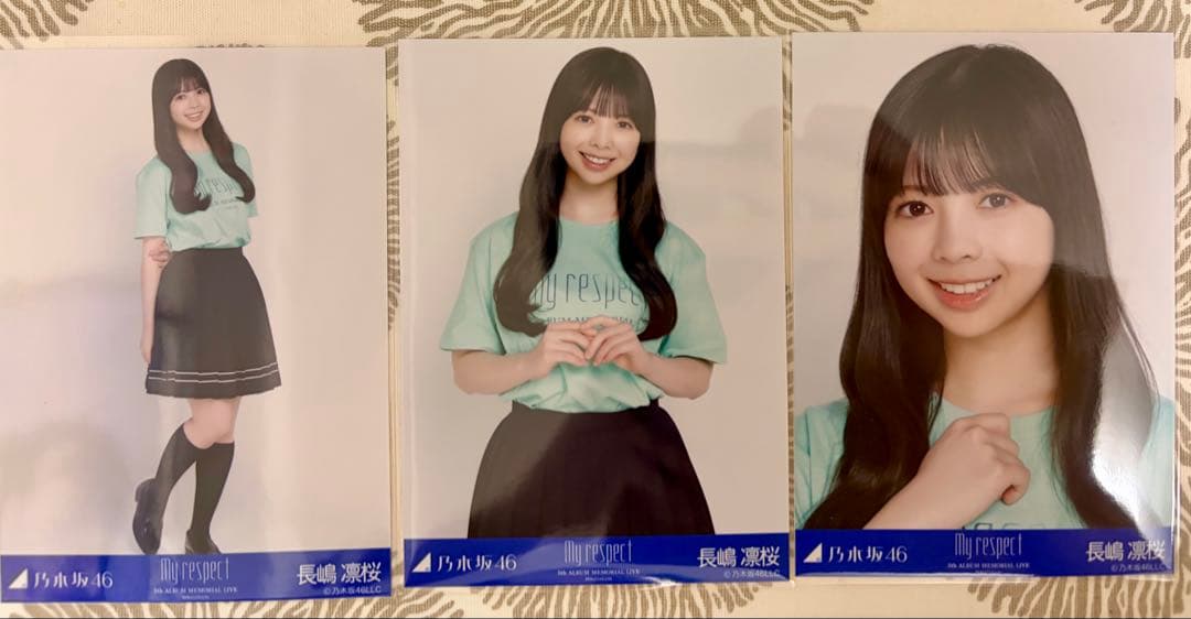 長嶋凛桜 my respect ライブTシャツ 3種コンプ 生写真 乃木坂46 - メルカリ