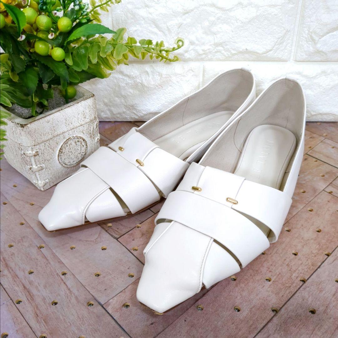 LE TALON ルタロン フレンチソフトグルカフラット　ナチュラル　23㎝ フレンチソフトグルカフラット（フラットシューズ）｜LE TALON（ル