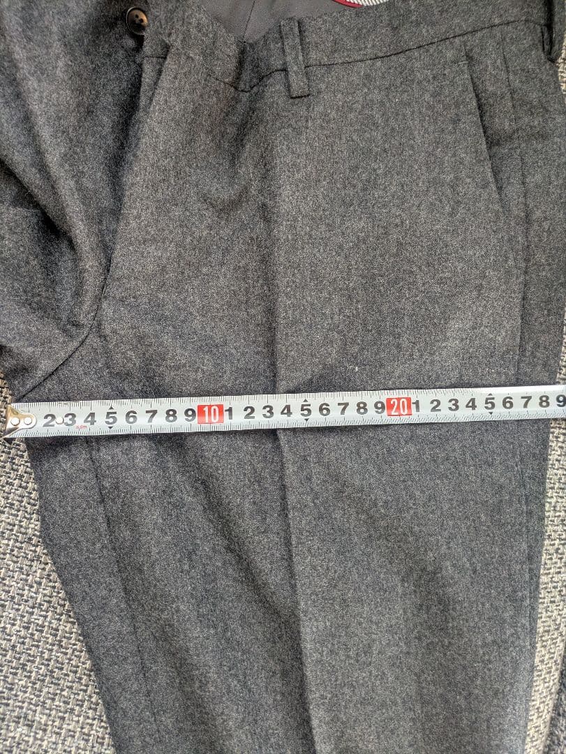 美品】CANONICO グレー フランネルスーツ170cm 6Drop 80