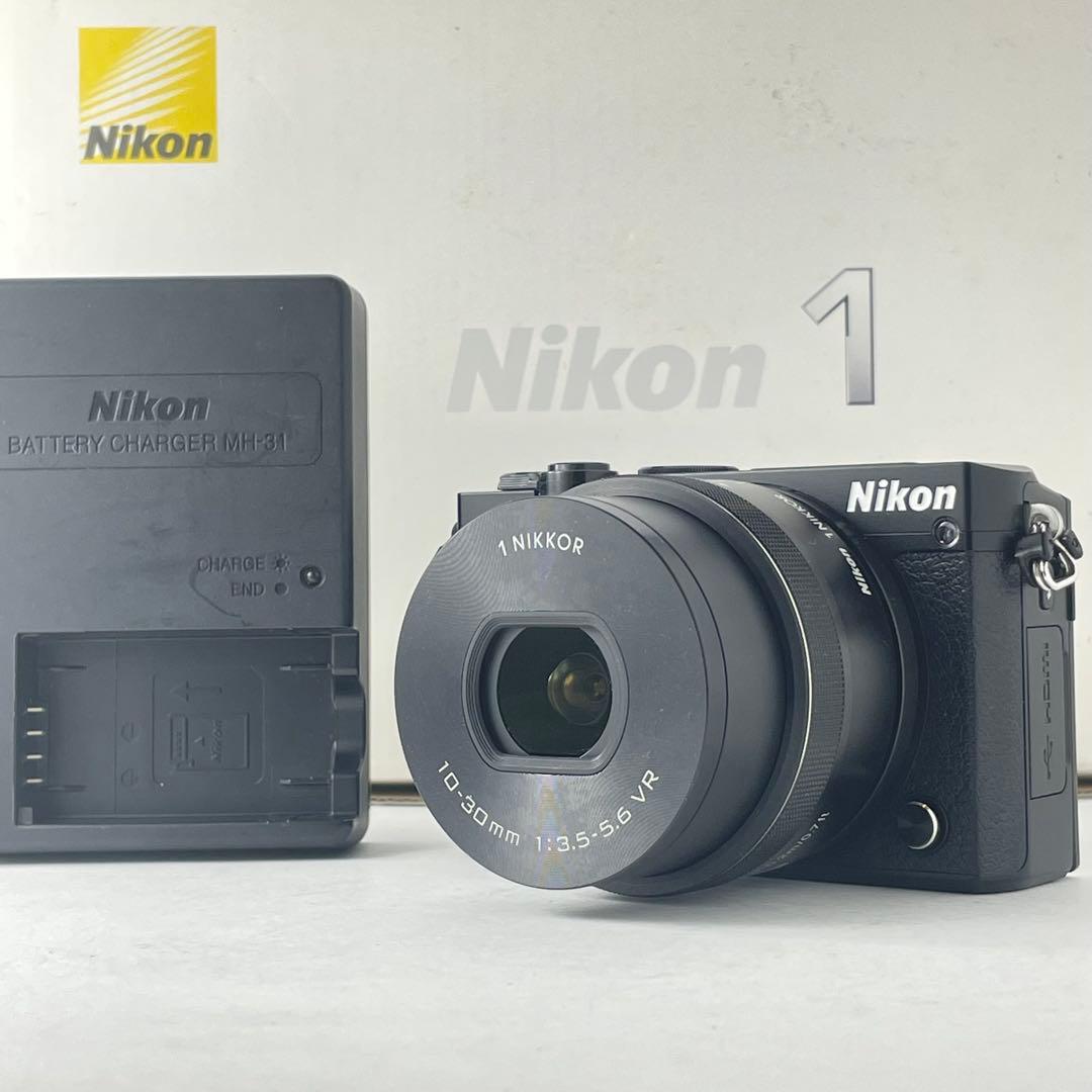 【美品・返品保証】Nikon1 J5 10-30mmレンズキット Nikon 1 J ニコン J5 10-30mm 標準パワーズームレンズキット ブラック