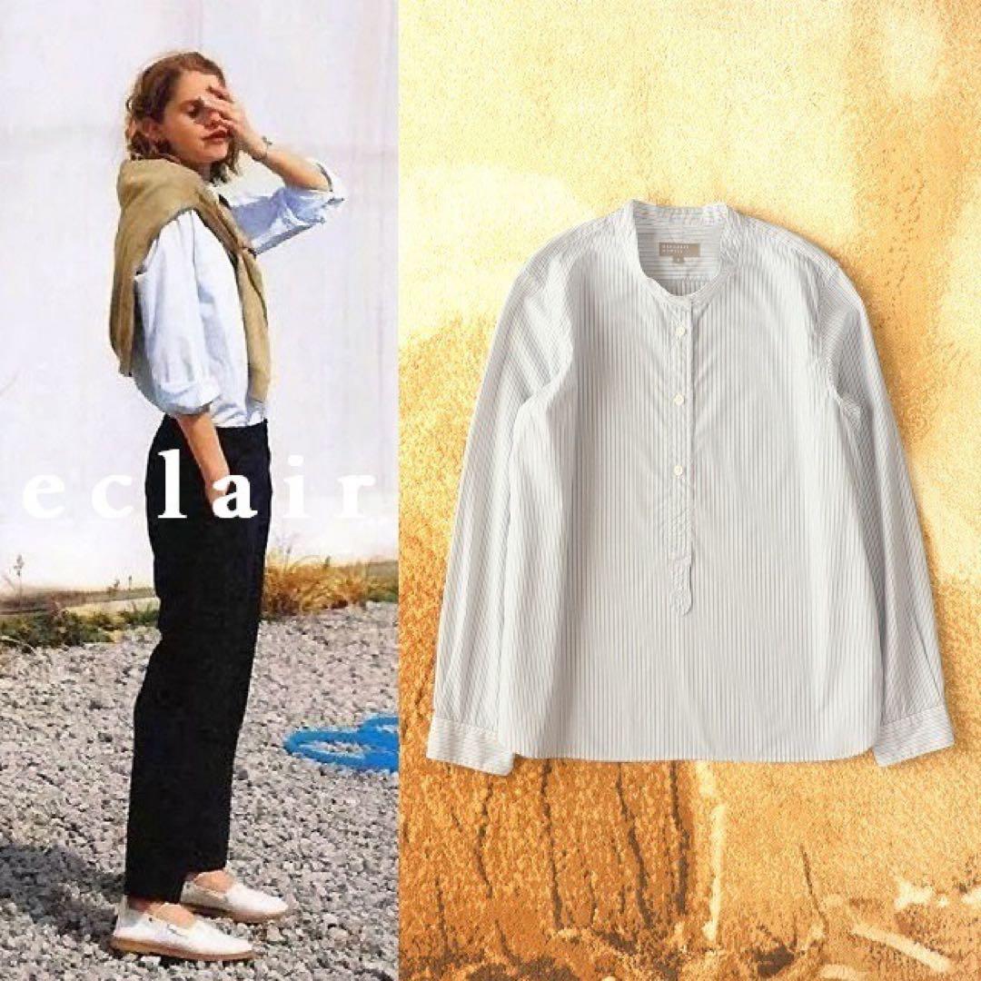 2019 マーガレットハウエル ブルーストライプ フェイバリットシャツ