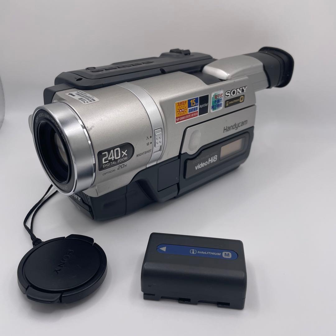 ソニーハンディカムHi8 ビデオカメラCCD-TRV96 動作未確認ジャンク