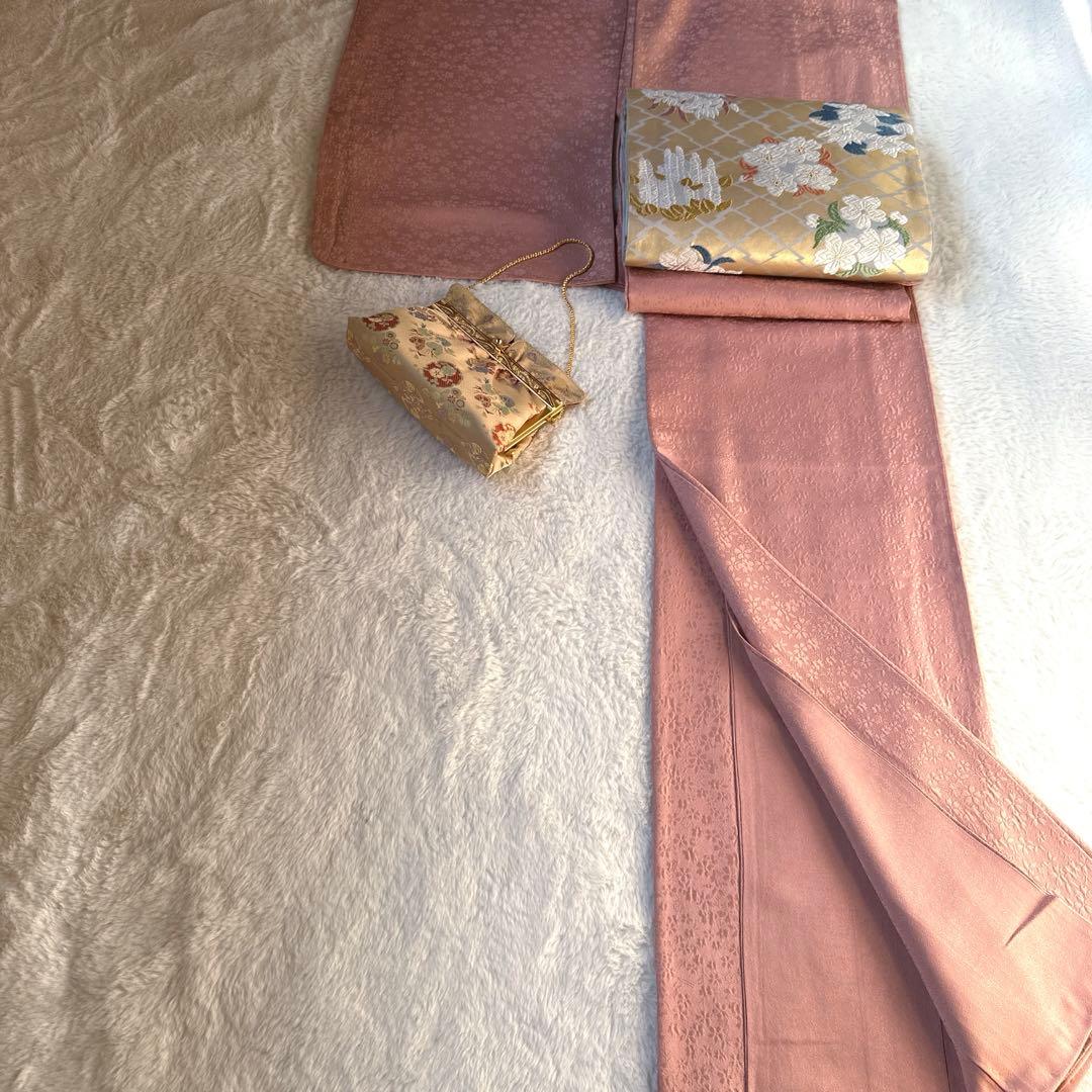 未使用 色無地 鴇羽色 桜の地紋 - メルカリ