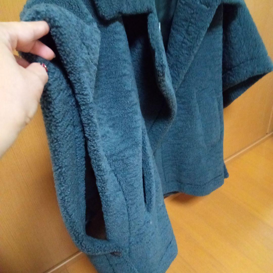 美品❢パシオーネ ボアショートコート ポンチョ テディベア - メルカリ