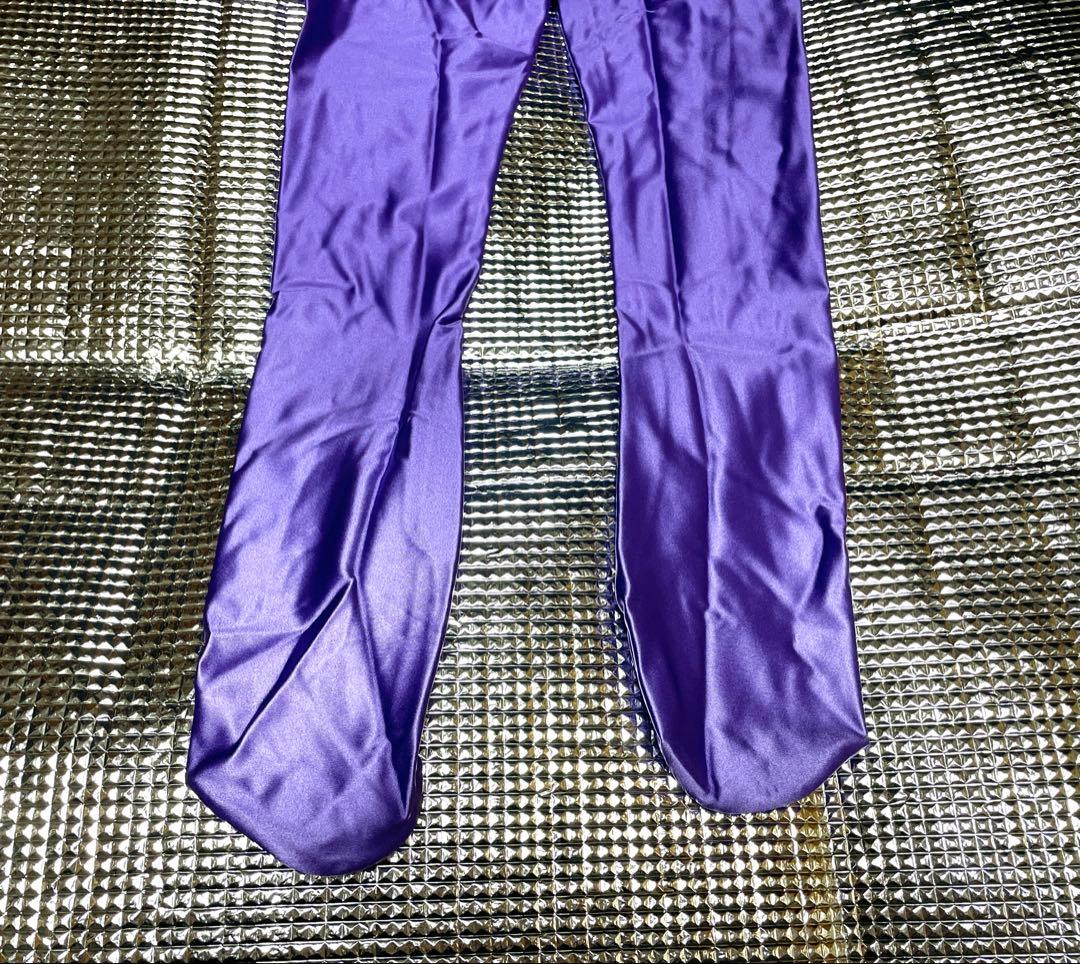 【新品】 全身タイツ 光沢 ツルスベ ゼンタイ 紫 Mサイズ ZENTAI
