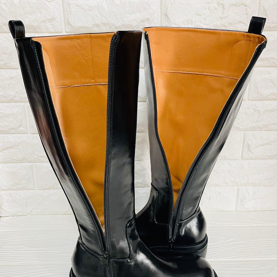 極美品】THE glow CANAL JEANロングブーツ ブラック 24cm - メルカリ