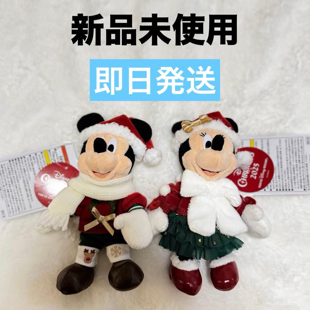 ディズニー クリスマス 2025 ミッキー ミニー ぬいば サンタ マフラー