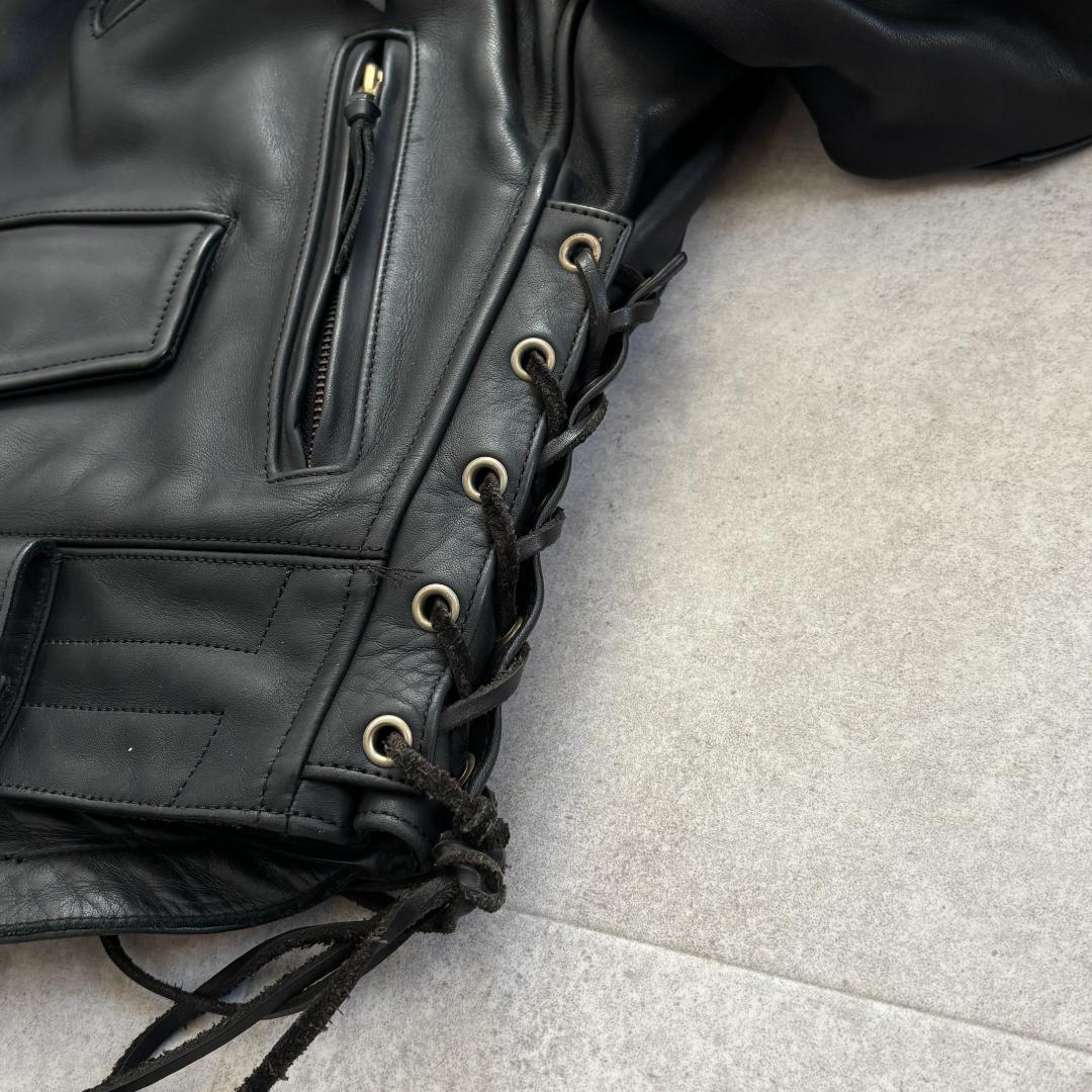 美品・LL】KADOYAカドヤ/EVO/ダブルライダース/キルティングライナー