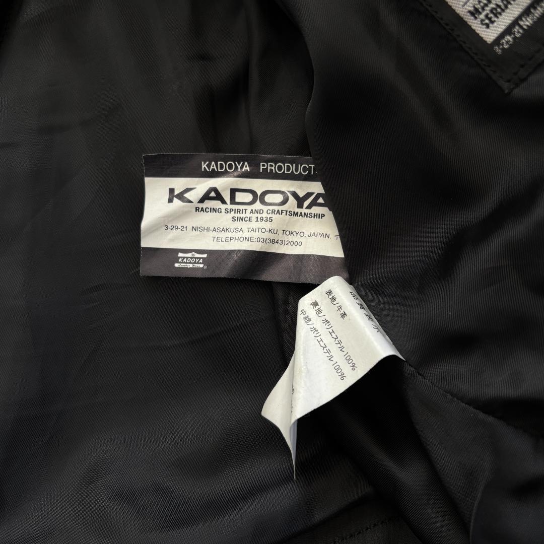 美品・LL】KADOYAカドヤ/EVO/ダブルライダース/キルティングライナー