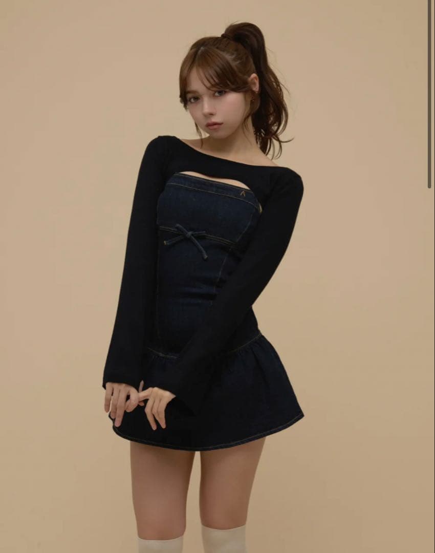 Bonnie denim mini dress andmary - メルカリ
