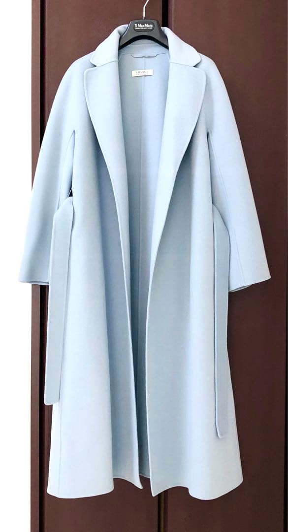 極美品‼️【マックスマーラ】希少44サイズ ライトブルークチート