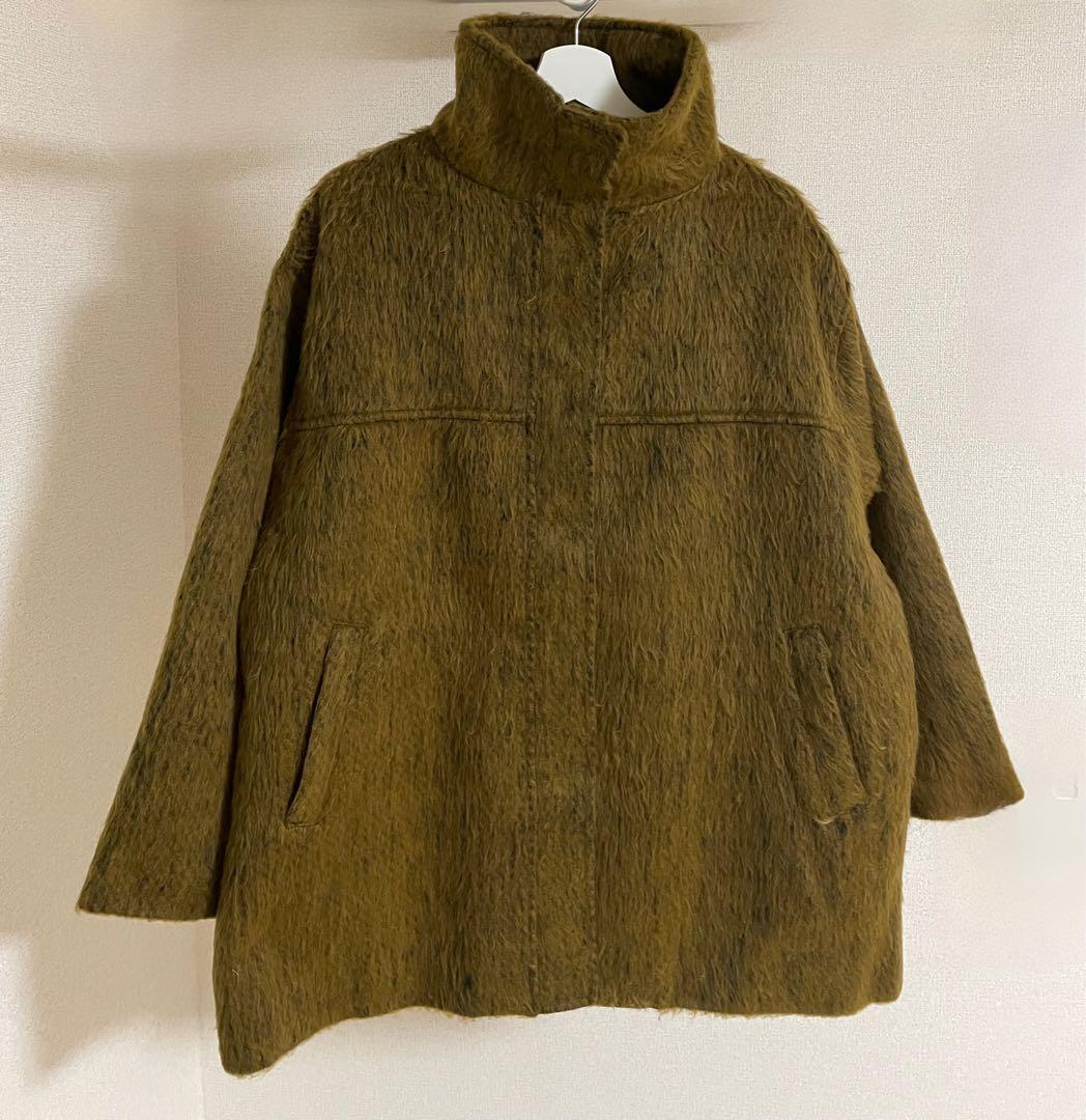 冬コート❣️シャギースタンドカラーコート シャギーコート マスタード
