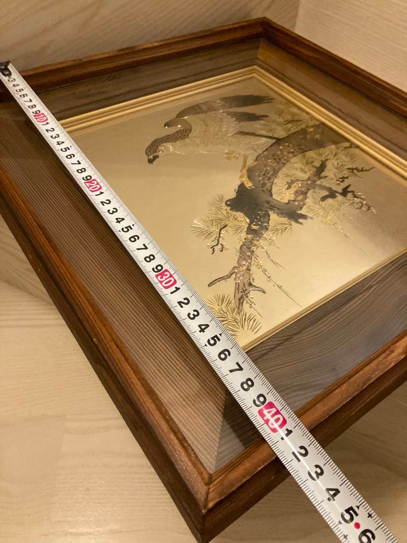 希少 堀口光彦 彫金額 松樹鷹図 金工作品 額装 - メルカリ