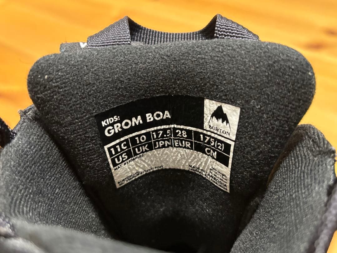 BURTON GROM BOA バートン　子供用スノーボードブーツ 17.5cm