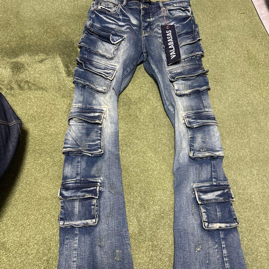 valabasas デニムパンツ フレアパンツ - メルカリ