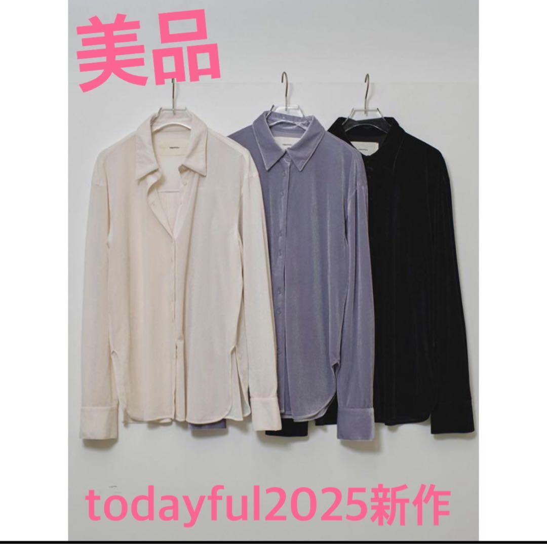 TODAYFUL Roundhem Velour Shirts ベロアシャツ - メルカリ
