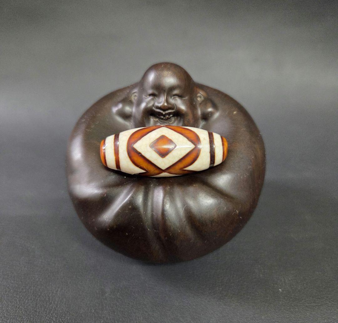 929　天珠　上肯　金剛虎牙三眼天珠　　貴重　珍品　dzibeads！ 高級天珠 金剛虎牙三眼