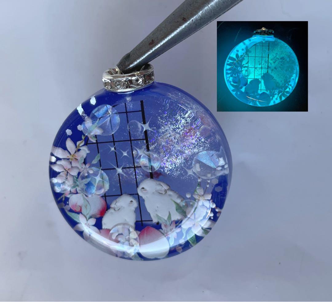 RUKURUKU様専用/虹のメロディと猫 蓄光 オルゴナイトキーホルダー