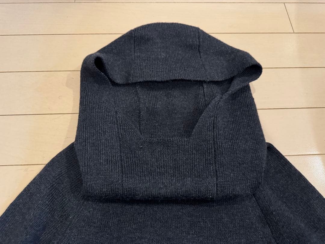 LIMI feu リミフゥ フード付き モンキーニット ウール100% S｜LIMIfeu