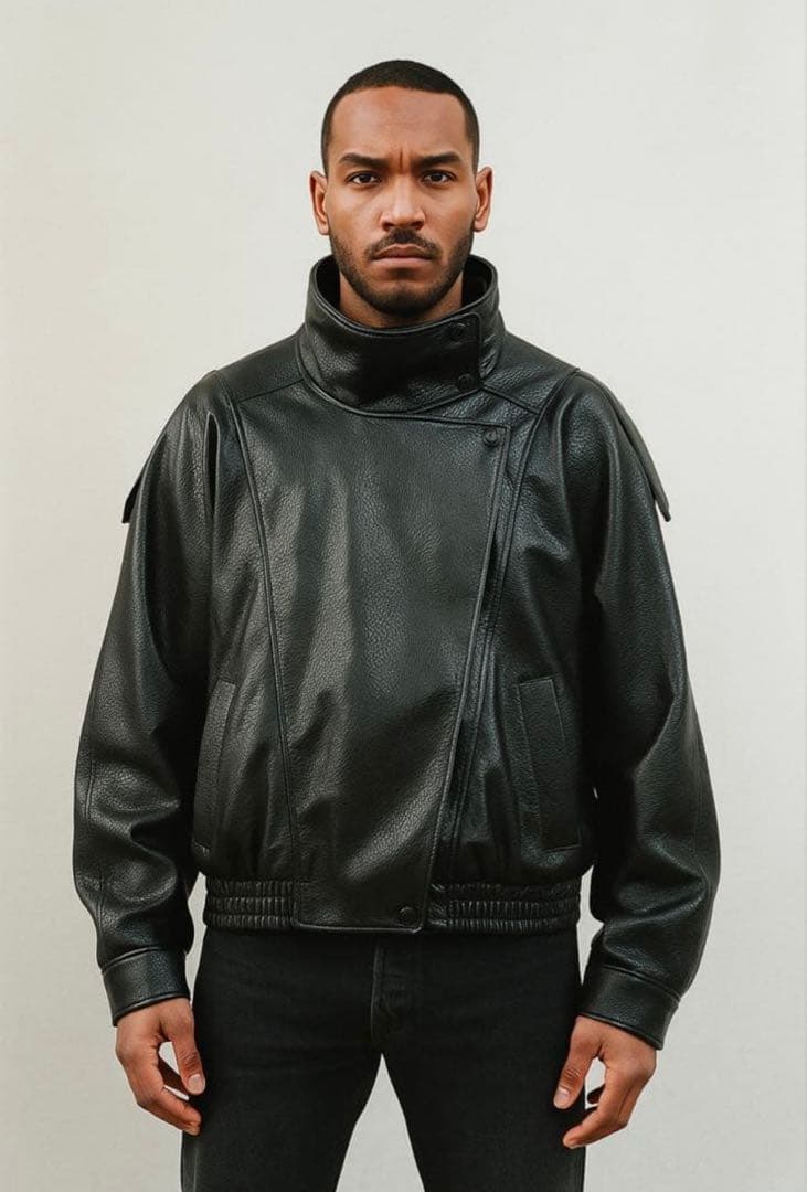 最安値 zara フェイクレザージャケット - メルカリ