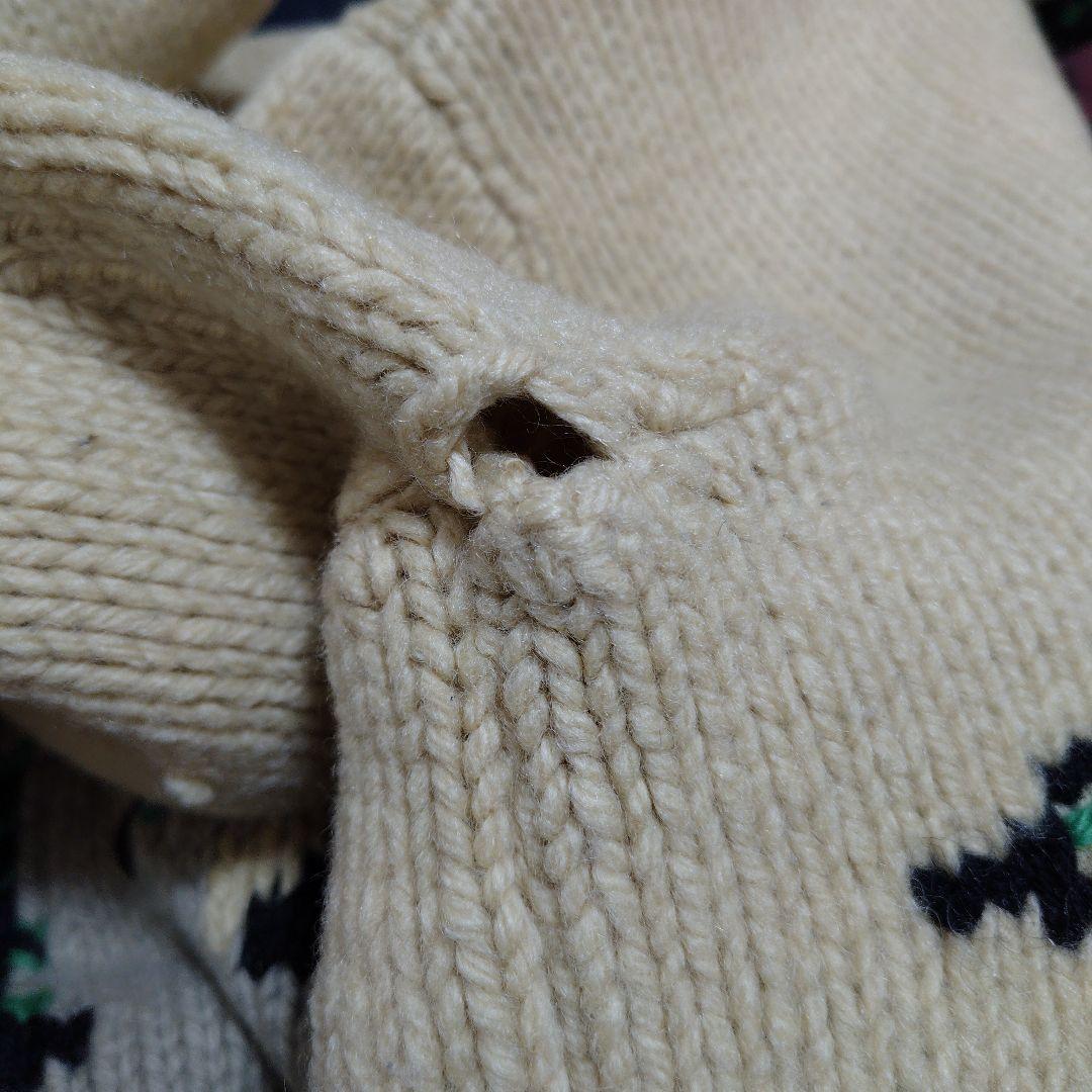 70s カウチンセーター ライトニングジップ 要クリーニング - メルカリ