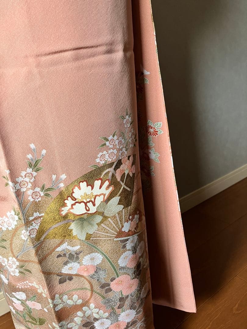 美品 雅な扇と四季草花の訪問着と長襦袢セット - メルカリ