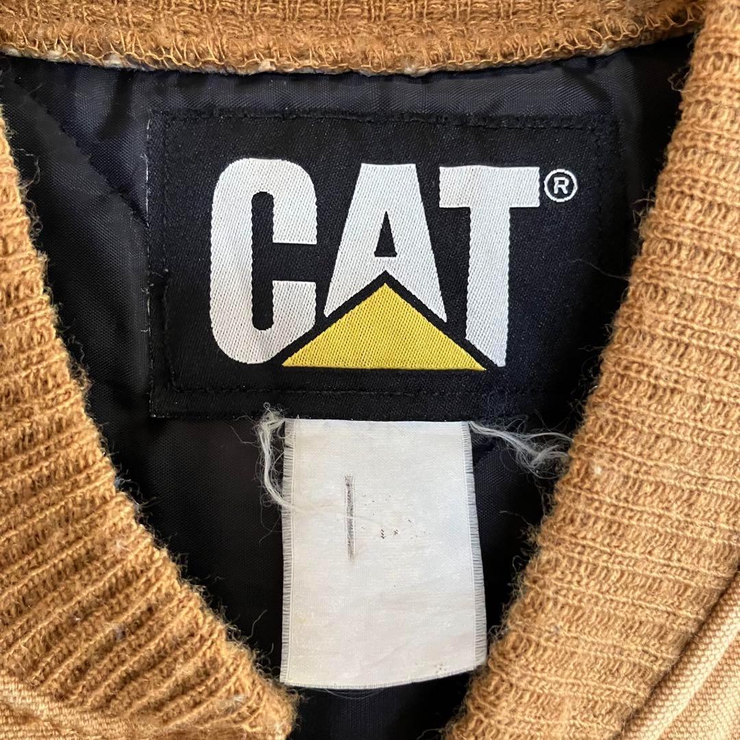 90's CAT キャタピラー ダック地 ベスト アクティブジャケット USA製