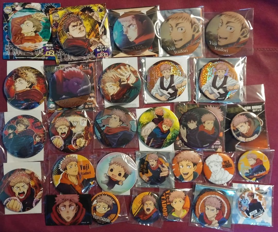 呪術廻戦 虎杖悠仁 缶バッジまとめ売り