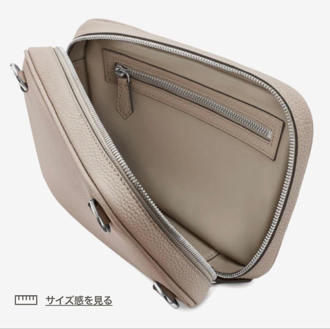 《美品》BONAVENTURA パオロ クロスボディバッグ シュリンクレザー