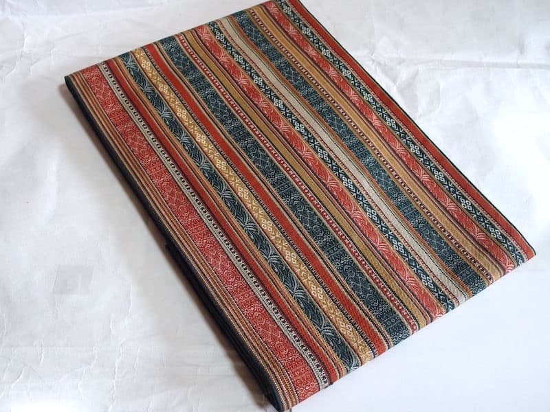 未使用 織りの八寸名古屋帯（縞に抽象唐草文）正絹美品 - メルカリ