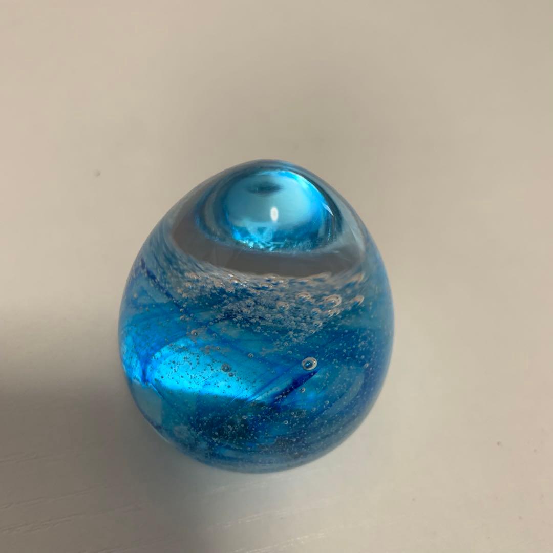 雪の華 ガラス玉ペーパーウエイト - メルカリ