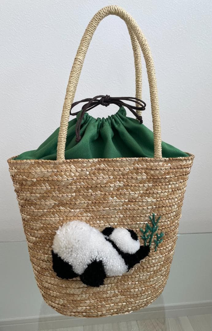 トレジャートプカピ アニマルかごバッグ もこもこ刺繡 パンダ - メルカリ