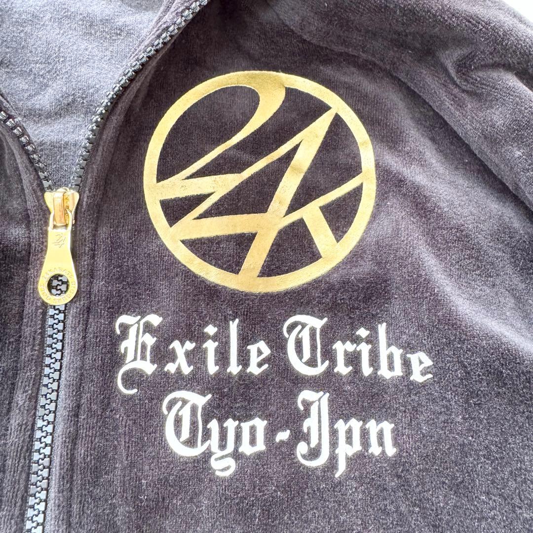 美品】EXILE 24karats ファイヤーパターン ベロア ジャージ 黒 - メルカリ