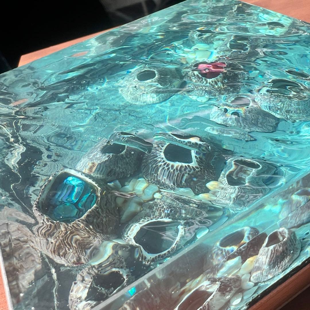 波紋アート】フジツボアート／barnacle／オブジェ／10cmプリズム