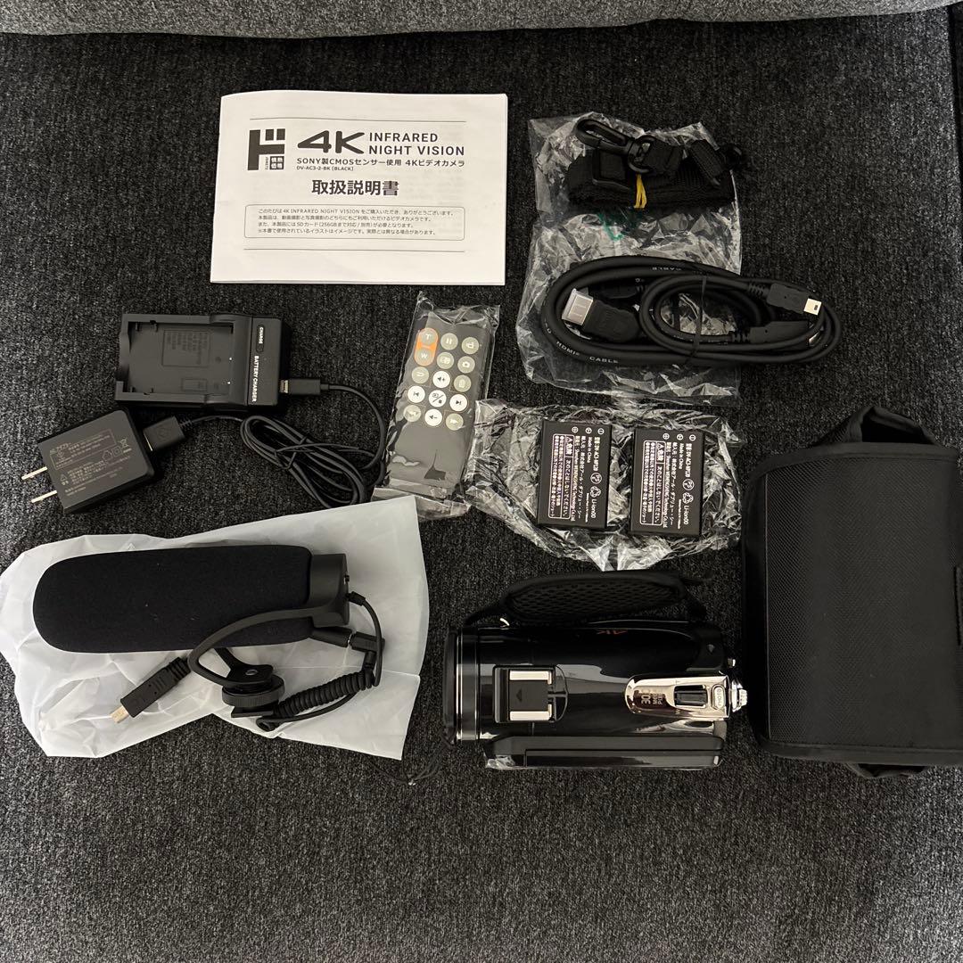 SONY製CMOSセンサー使用 4Kビデオカメラ DV-AC3-2-BK - メルカリ